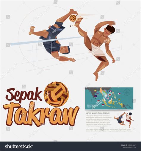 People Playing Sepak Takraw Sepak Takraw Stock Vector (Royalty Free ...