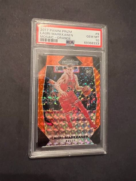 Mosaic Lauri Markkanen Rookie Orange Prizm Psa Gem Mint