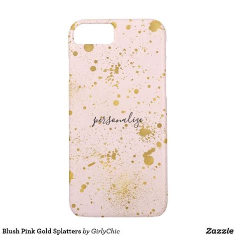 Blush Pink Gold Splatters Case Mate Iphone Case Zazzle Iphone Cases