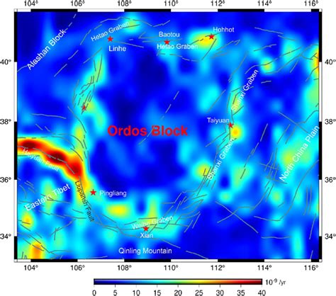 The Spatial Distribution Of Maximum Shear Strain Rates Based On Gps