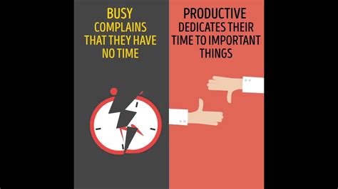 The Differences Between Being Busy And Being Productive Youtube