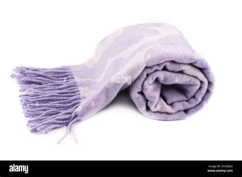 Pink Winter Scarf Isolated On White Background Stock Photo Alamy