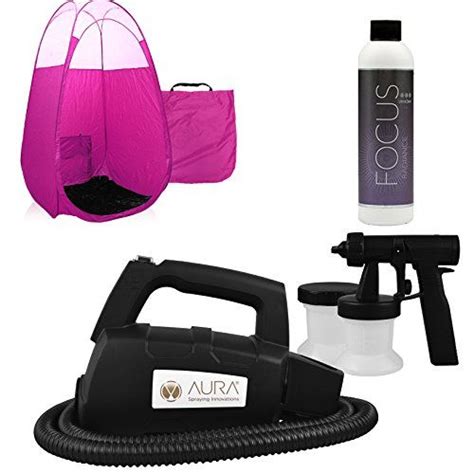 Easy Home Spray Tanning Kit With Aura Tan Machine Focus Solution And