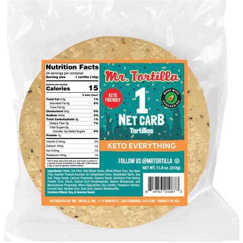 Mr Tortilla Low Carb Keto Soft Taco Shells Vegan Healthy Snacks And Bread