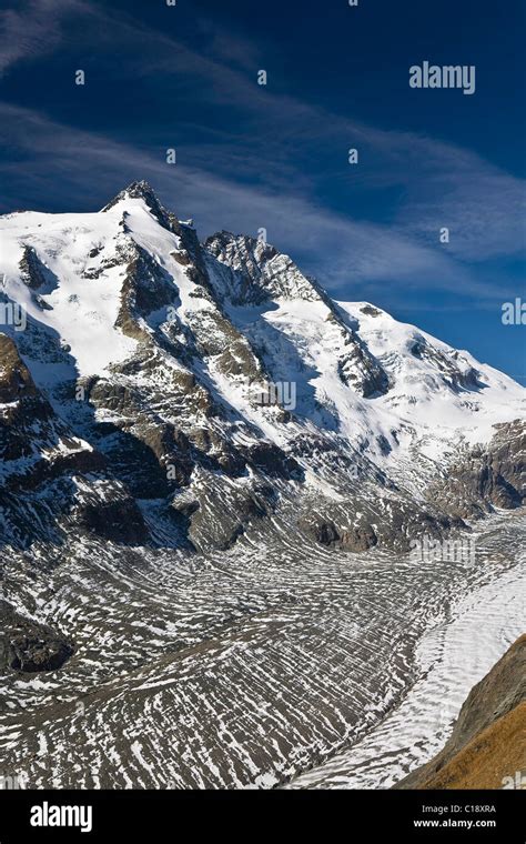 Mount Grossglockner Metres With The Pasterze Glacier Glacier