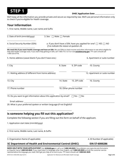 Dhhs Form 400 Fill Out Sign Online And Download Fillable Pdf South Carolina Templateroller