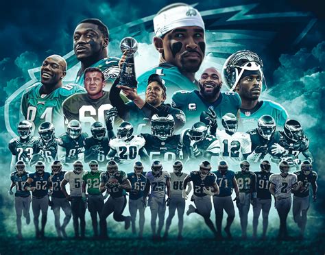 Legendary Philadelphia Eagles Players, NFL Art, Wall Art, Man Cave ...