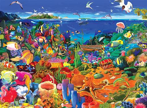 Amazing Coral Reef 1000 Pieces RoseArt Puzzle Warehouse