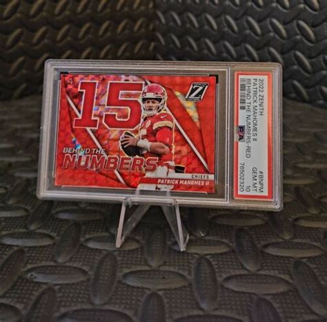 Zenith Patrick Mahomes Behind The Numbers Red Prizm Psa Kc