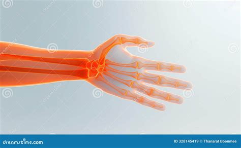 Detailed 3d Illustration Of Medical Body Showing Arm Pain Hand Ache
