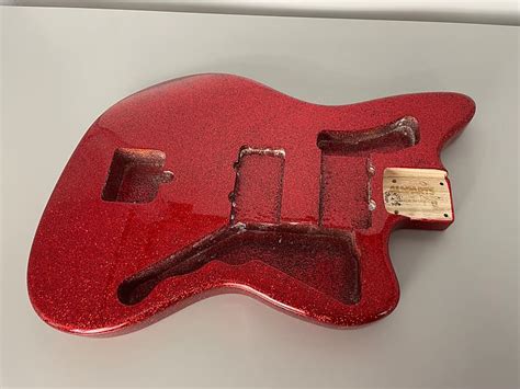 Allparts Traditional Jazzmaster Body Red Sparkle Reverb