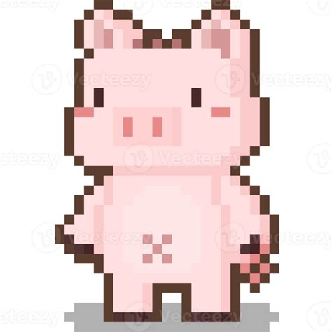 Pixel Art Cartoon Pig Character 27517727 Png