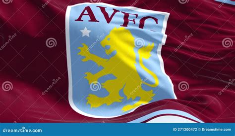 Aston Villa Football Club Flag Waving Royalty-Free Illustration ...