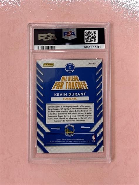 一元起標 2019 Donruss Optic Kevin Durant HOLO 銀亮 特卡 PSA 10 Yahoo奇摩拍賣