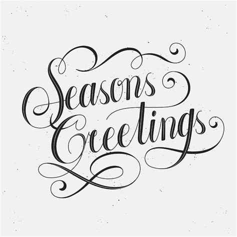 Premium Vector Seasons Greetings Calligraphy