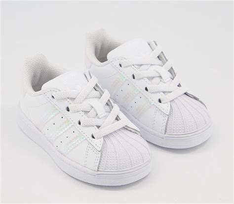 Adidas Superstar Infant Trainers White Iridescent Unisex