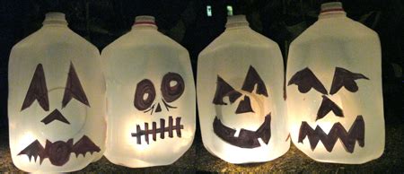 DIY Halloween Mr Bones Milk Jug O Lanterns Tutorial The Green Divas