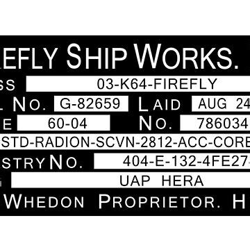 Firefly Ship Works Ltd Sticker Greeting Card For Sale By JacobT14