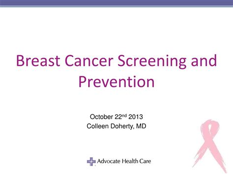 Ppt Breast Cancer Screening And Prevention Powerpoint Presentation