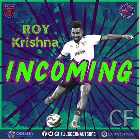 Odisha Fc Signs Roy Krishna From Bfc R Odishafc