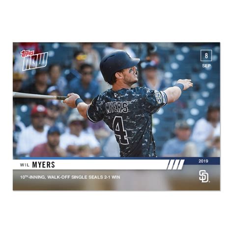 Wil Myers MLB TOPPS NOW Card 817 Print Run 139