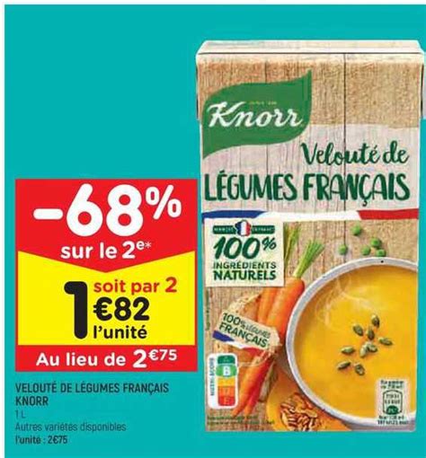 Promo Velouté De Légumes Français Knorr chez Leader Price iCatalogue fr