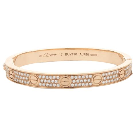 Cartier Love 18 Karat Rose Gold Bracelet At 1stdibs