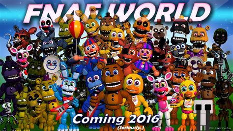 FNAF WORLD ALL ANIMATRONICS TODOS LOS ANIMATRÓNICOS FIVE NIGHTS AT