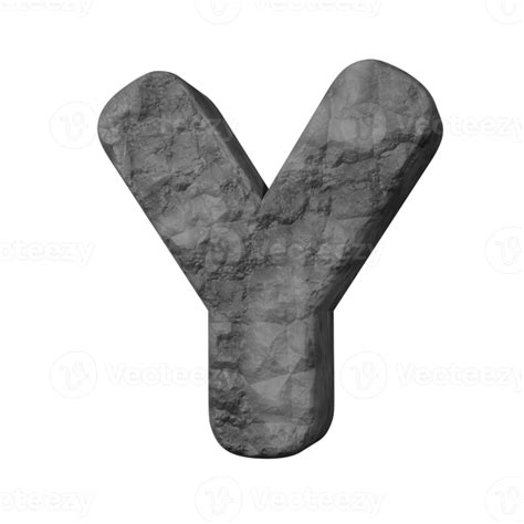 Stone Text Effect Letter Y 3d Render 16325708 Png