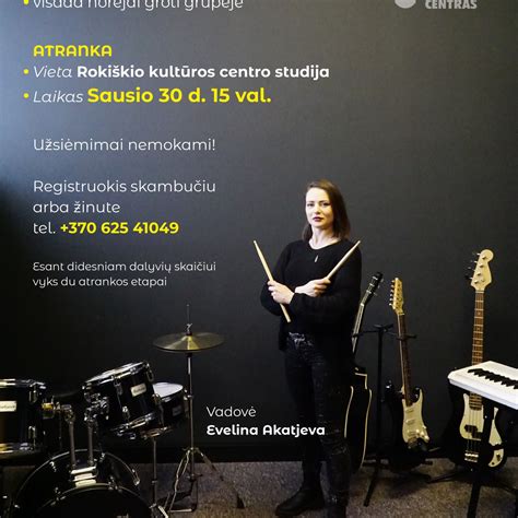 Rokiskiosirena lt Rokiškyje nauja instrumentinė studija jaunimui