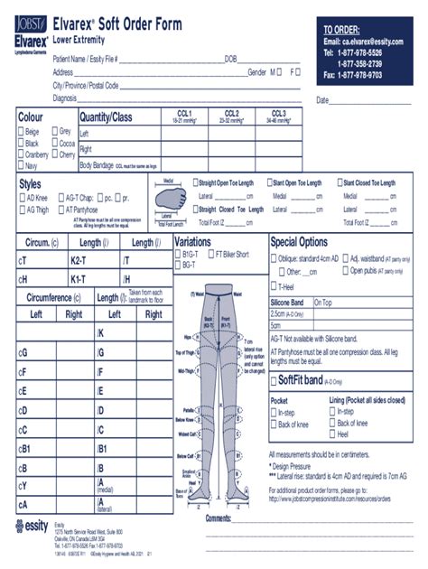 Fillable Online ElvarexLower Extremity Order Form Fax Email Print