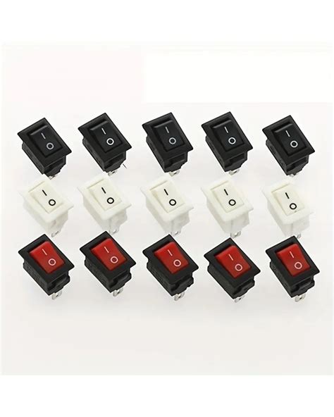 Pcs Push Button Switch Spst Pin A V Kcd Snap In On Off Rocker