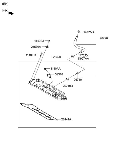 C Genuine Hyundai Hose Assembly Pcv