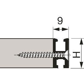 HETTICH SLIDELINE M Profil vorlaufend 1 Laufschiene Höhe 25 mm Länge