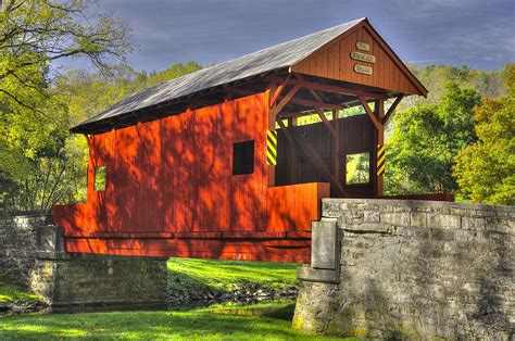 Pa Country Roads Ebenezer Covered Bridge Over Mingo Creek No 6a