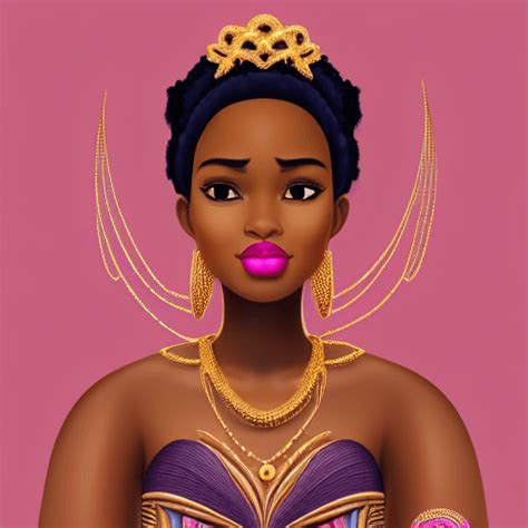 Beautiful African American Princess Graphic · Creative Fabrica