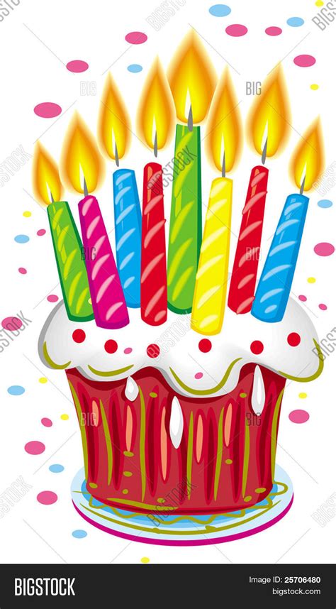 Birthday Cake Candles Vector Photo Free Trial Bigstock