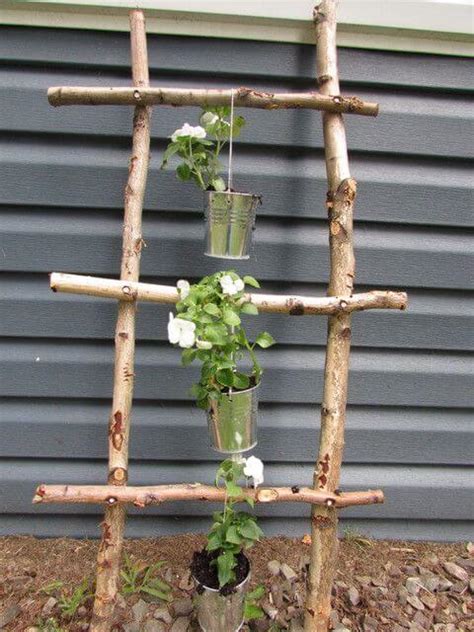 Garden Decoration Ideas By Using Branches And Logs