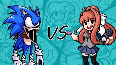 Friday Night Funkin Lunatic Monika Vs Sonic YouTube