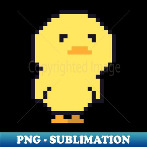 Cute Duck Pixelart Retro Png Sublimation Digital Download Inspire Uplift