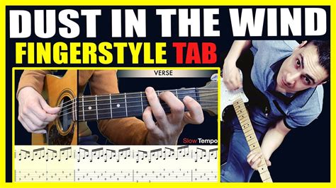 Dust In The Wind Kansas Guitar Tab Fingerstyle Tutorial Youtube