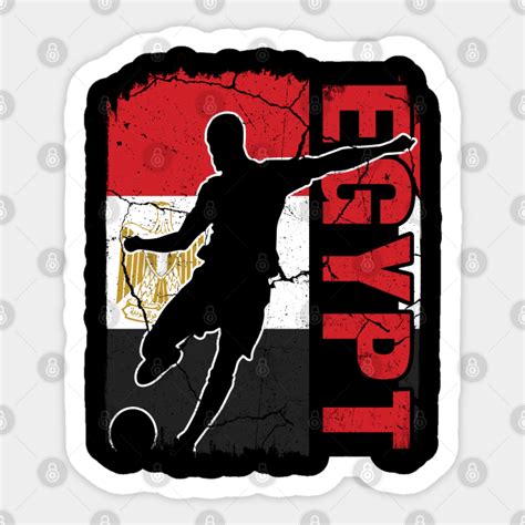 Egyptian Soccer Team Egypt Flag Jersey Football Fans - Egypt Soccer - Sticker | TeePublic