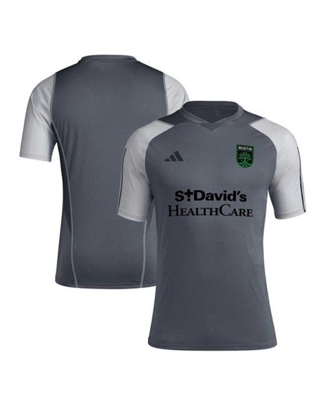 adidas Gray Austin Fc 2023 On-field Training Jersey in Blue for Men | Lyst