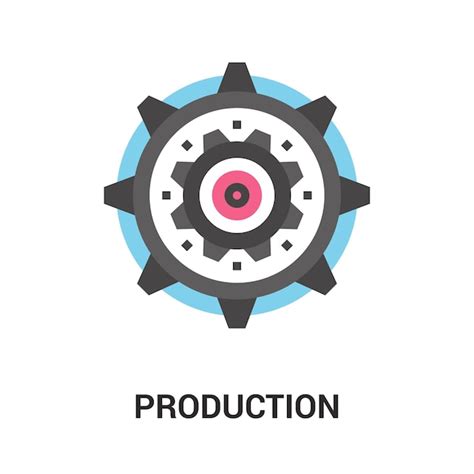 Premium Vector Production Icon Concept