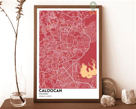Caloocan Map Caloocan Map Print Caloocan Personalized Map Caloocan
