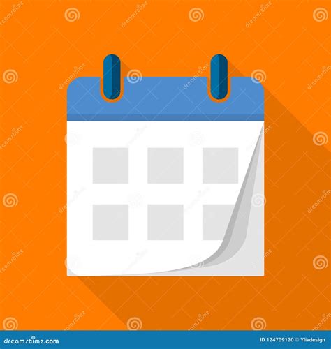 Tear Off Calendar Icon, Flat Style Stock Illustration - Illustration of ...