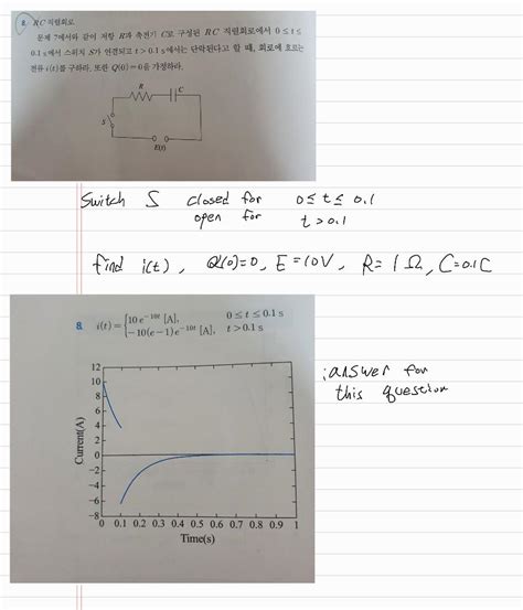 Solved Rc Circuit Differential Equation I Cant Get I T For