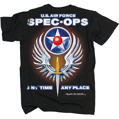 Black Ink Mens Usaf Special Operations T Shirt Black Tmen02055