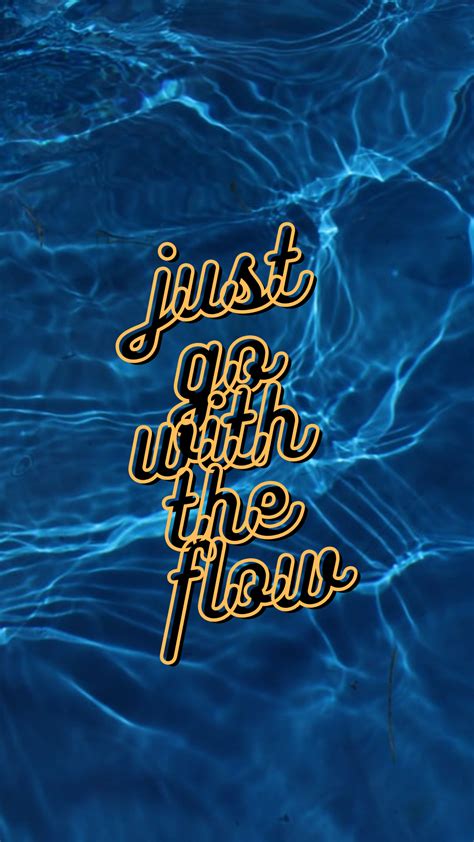 Just go with the flow | HD phone Wallpaper | Aesthetic Blue Wallpaper ...