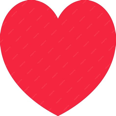 Premium Vector Red Heart Shape Isolated On White